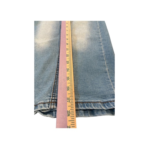 Womens Blue Denim Maxi Skirt With High Slit Size 26 Y2K Style - Picture 7 of 10